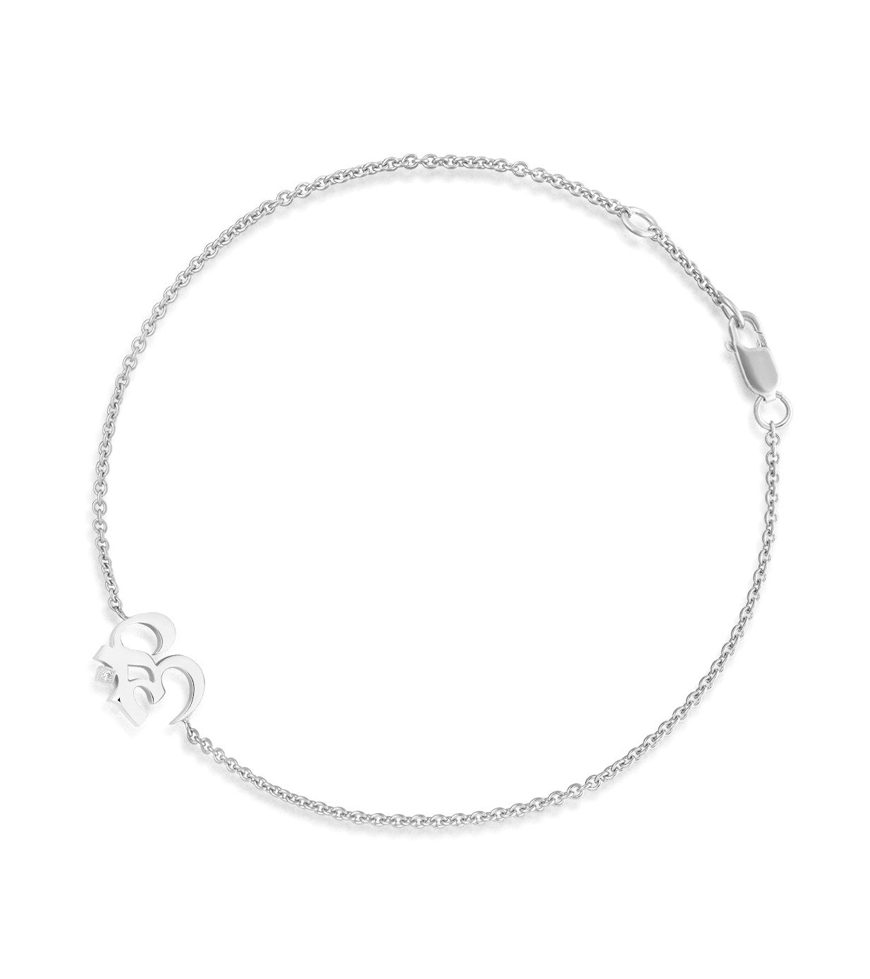 Petite Om Bracelet Single Diamond Gold