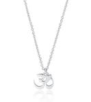 Petite Om Necklace Single Diamond Gold