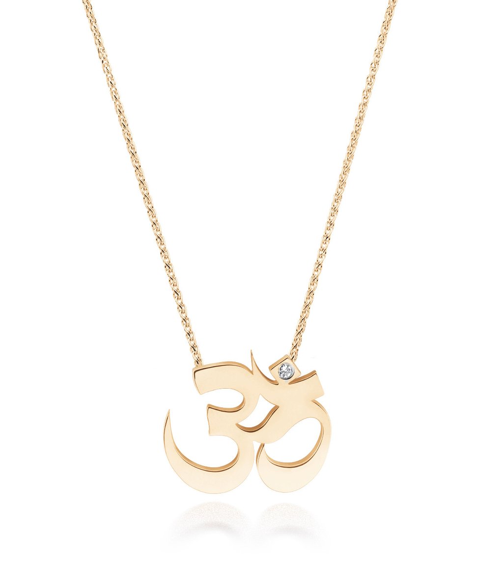 Unity Om Large Necklace Gold